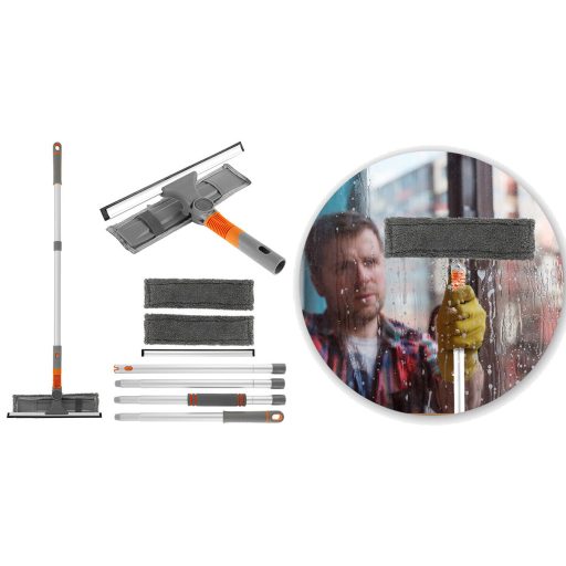 Set de spalator de geamuri 2 in 1, cu maner extensibil