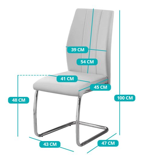 Set de scaune Jana, 2 buc, gri