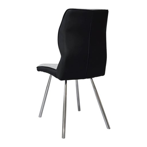 Scaun de bucatarie Lisa, 2 buc, gri-negru