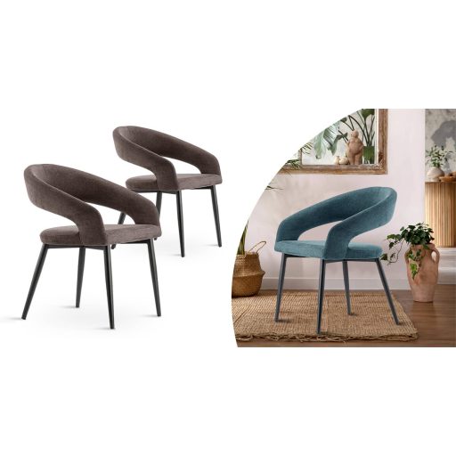 Set de 2 scaune Luna, albastru