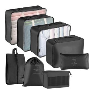 Set organizator pentru bagaje, 8 piese, in mai multe culori