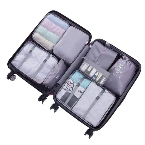Set organizator pentru bagaje, 8 piese, in mai multe culori