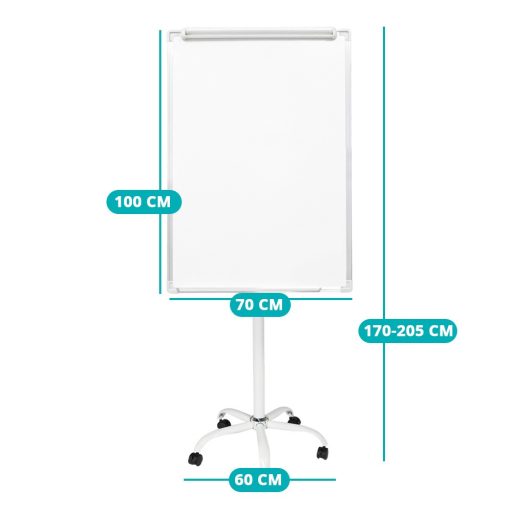 Tabla flipchart magnetica, pe roti, in diverse dimensiuni si modele