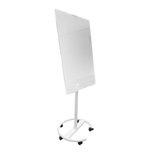 Tabla flipchart magnetica, pe roti, din sticla, 70x100 cm