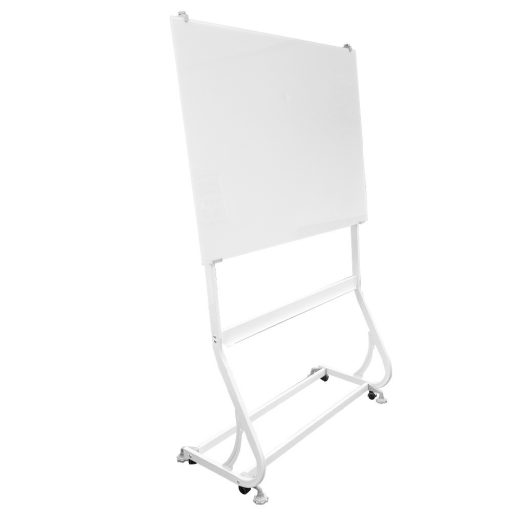 Tabla flipchart magnetica, pe roti, din sticla, 120x90 cm