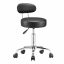 Scaun cosmetic cu spatar, negru