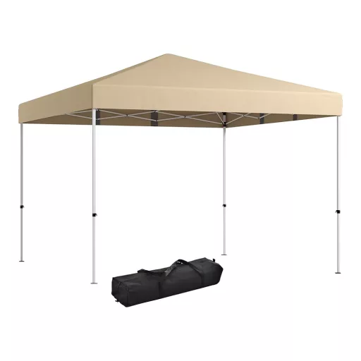 Pavilion cu Perete Posterior și Buzunare 3x3x2.8 m, Bej