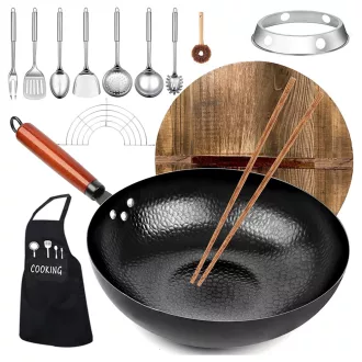 Wok cu Accesorii de Bucătărie