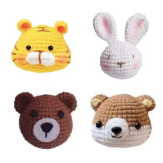 Set de croșetat animale 4 piese pentru începători