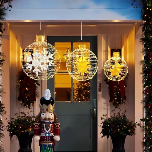 Set de 3 Lămpi Globuri LED de Crăciun 732LED