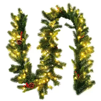Ghirlandă de Crăciun cu 100 de Lămpi LED Caldă, 2.7m
