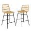 Scaune de bar din ratan sintetic, set de 2