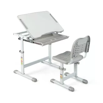 Birou pentru copii cu scaun, reglabil pe înălțime