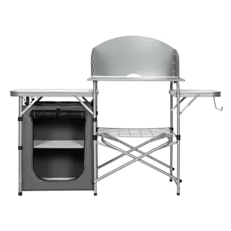 Masă pliabilă pentru camping cu depozitare