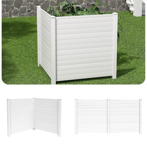 Gard decorativ pentru grădină, 124 cm, 2 bucăți