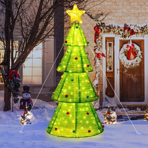 Brad de Crăciun Decorativ Exterior 200LED 190cm