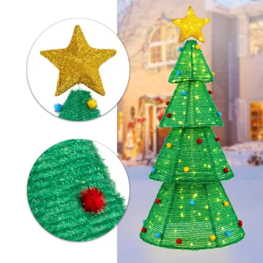 Brad de Crăciun Decorativ Exterior 200LED 190cm