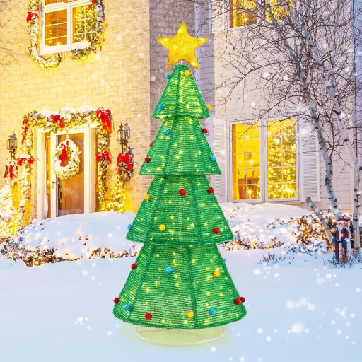 Brad de Crăciun Decorativ Exterior 200LED 190cm