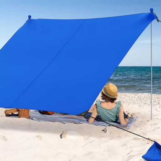 Protecție solară portabilă cu 4 saci de nisip 2,3x2x2 m UV50+
