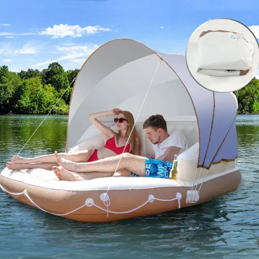 Insulă Plutitoare Inflatable cu Copertină