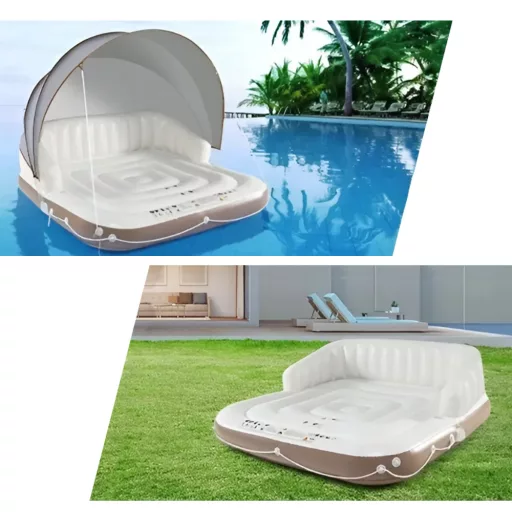 Insulă Plutitoare Inflatable cu Copertină