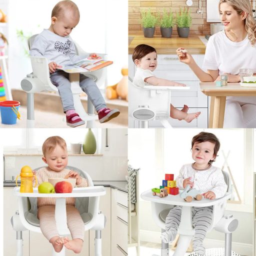 Scaun de masă pentru bebeluși cu înălțime reglabilă