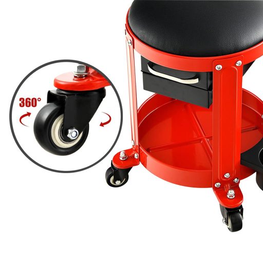 Scaun rotativ de atelier cu roți, capacitate 150 kg
