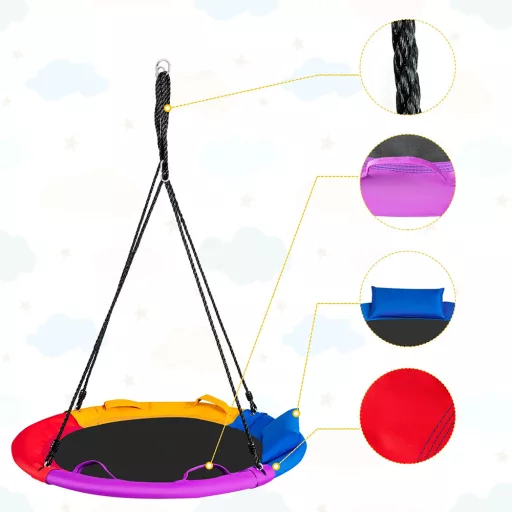 Leagăn cu cuib și perne pentru cap, 100 cm