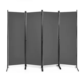 Paravan cu 4 panouri 173cm gri