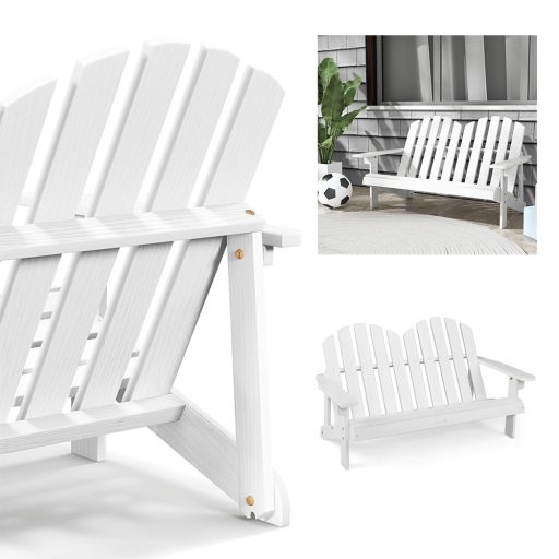 Scaun Adirondack pentru 2 copii, alb