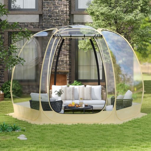Cort transparent tip bulă 3,35x3,35m