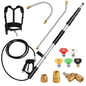 Lance telescopică pentru spălare cu presiune, cu accesorii