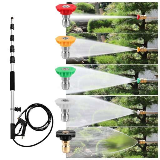 Lance telescopică pentru spălare cu presiune, cu accesorii