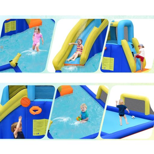 Parc de aventură acvatic gonflabil cu teren de fotbal