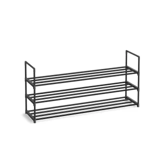 Raft de pantofi metalic cu 3 niveluri, 116 x 30 x 55 cm