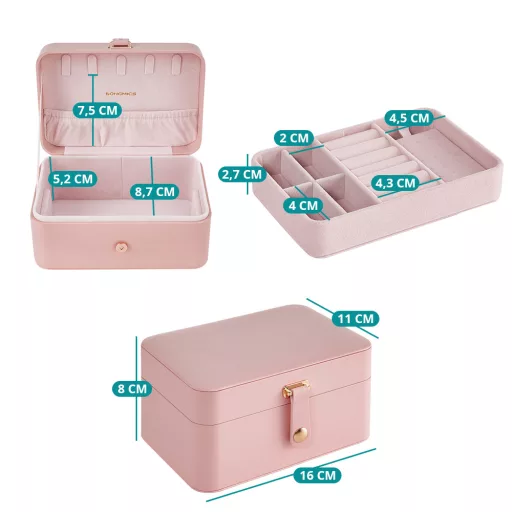 Organizator de Bijuterii Roz 16x11x7.8cm